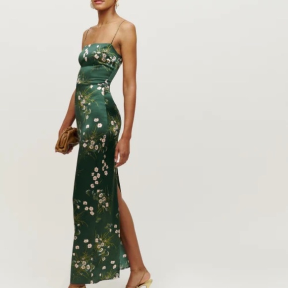 Reformation Frankie Silk Dress Buena - Picture 2 of 12